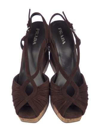 Prada Suede Slingback Sandals