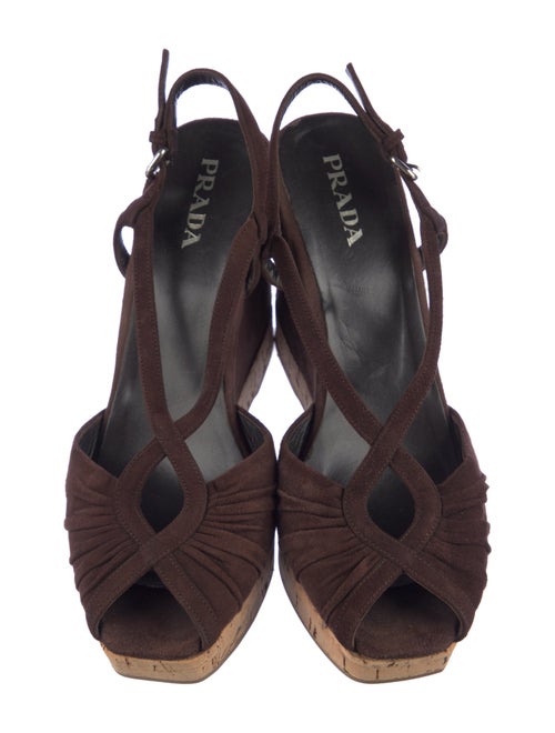 Prada Suede Slingback Sandals