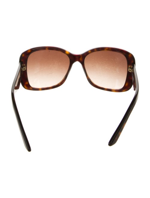 Prada Enameled Metal Triangle Square Sunglasses