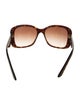 Prada Enameled Metal Triangle Square Sunglasses
