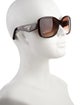 Prada Enameled Metal Triangle Square Sunglasses