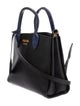 Prada Saffiano Cuir Leather Side Pleat Tote