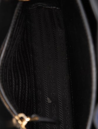 Prada Saffiano Cuir Leather Side Pleat Tote