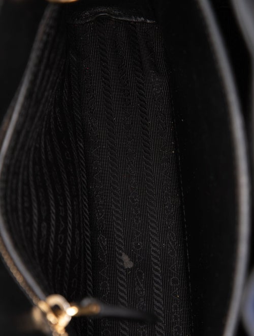 Prada Saffiano Cuir Leather Side Pleat Tote