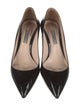 Prada Patent Leather Leather Trim Embellishment Pumps