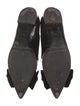 Prada Patent Leather Bow Accents Ballet Flats