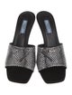 Prada Satin Crystal Embellishments Slides