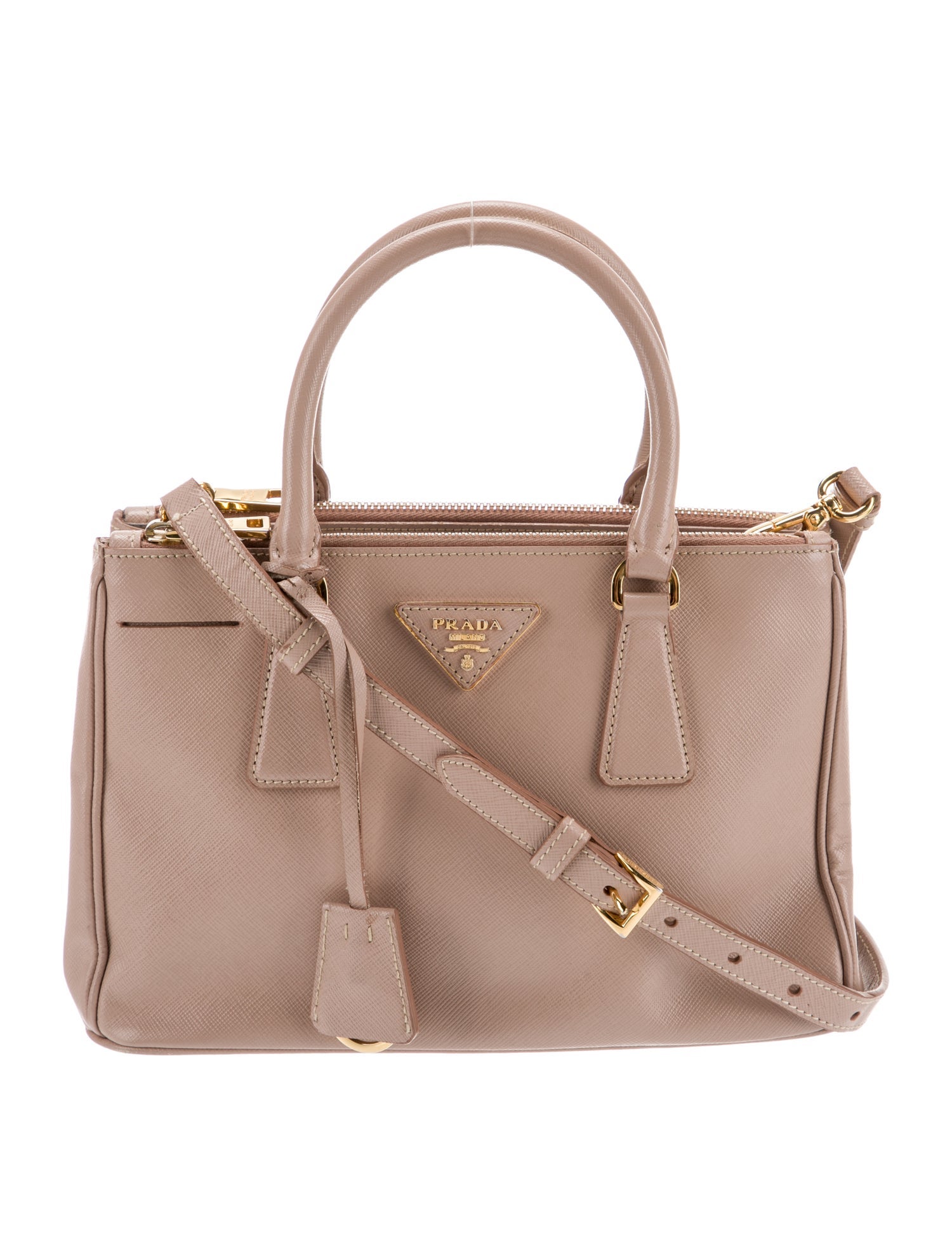 Prada Saffiano Leather Galleria Double Zip Small