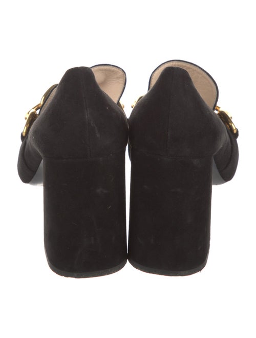 Prada Suede Chain-Link Accents Pumps