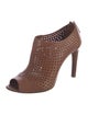 Prada Leather Cutout Accent Pumps