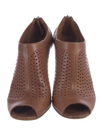 Prada Leather Cutout Accent Pumps