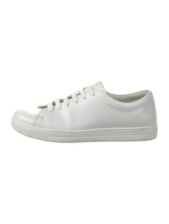 Prada Sport Leather Embroidered Accent Sneakers