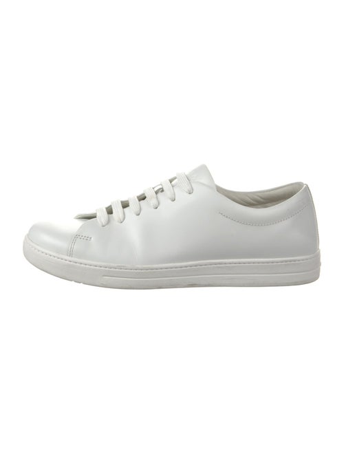 Prada Sport Leather Embroidered Accent Sneakers