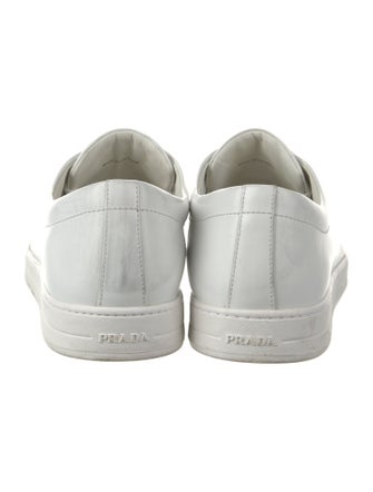 Prada Sport Leather Embroidered Accent Sneakers