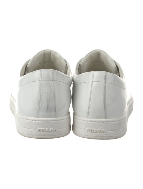 Prada Sport Leather Embroidered Accent Sneakers