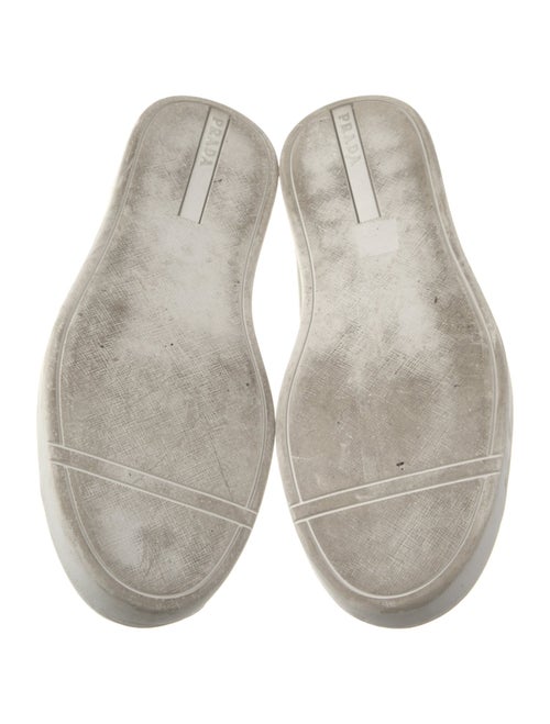 Prada Sport Leather Embroidered Accent Sneakers