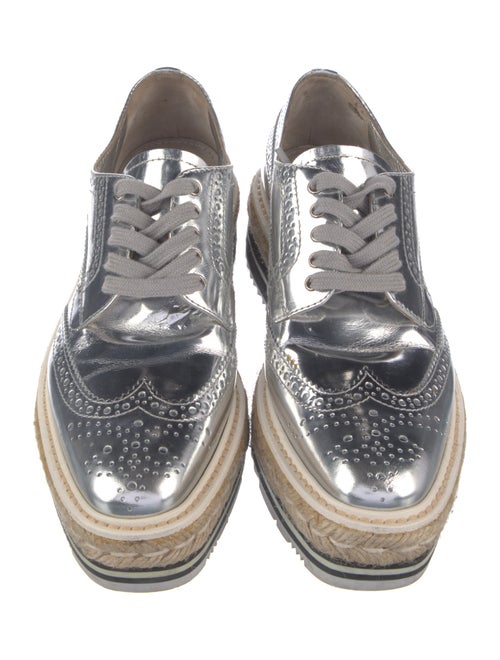 Prada Patent Leather Lasercut Accents Oxfords
