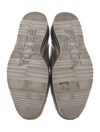 Prada Patent Leather Lasercut Accents Oxfords