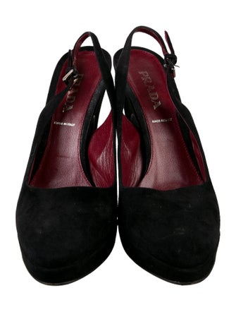 Prada Suede Slingback Pumps
