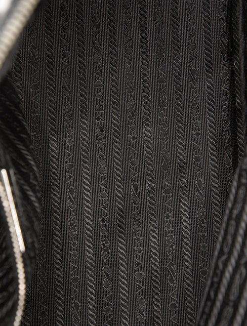 Prada Enameled Metal Triangle Top Handle Bag