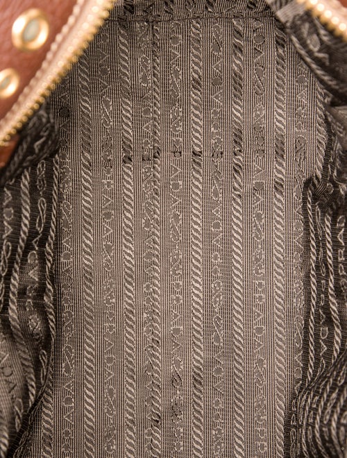 Prada Vitello Daino Leather Bauletto Grommet