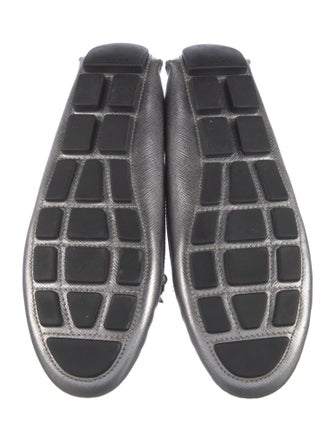 Prada Leather Bow Accents Loafers