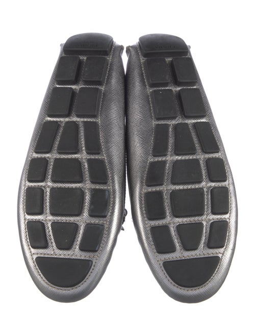 Prada Leather Bow Accents Loafers