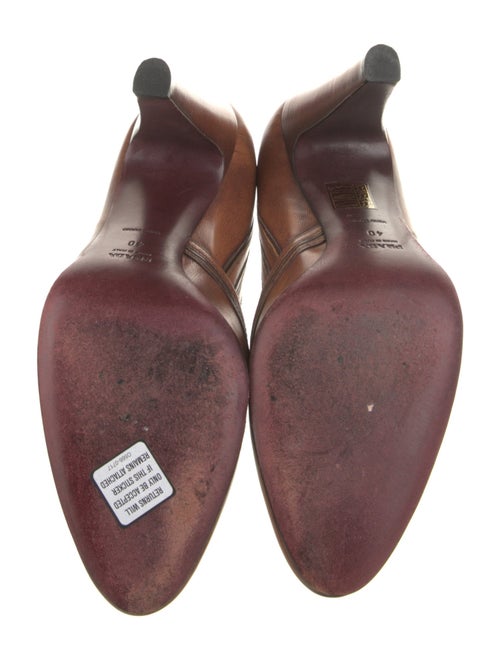 Prada Leather Cutout Accent Pumps
