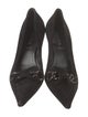Prada Suede Chain-Link Accents Pumps