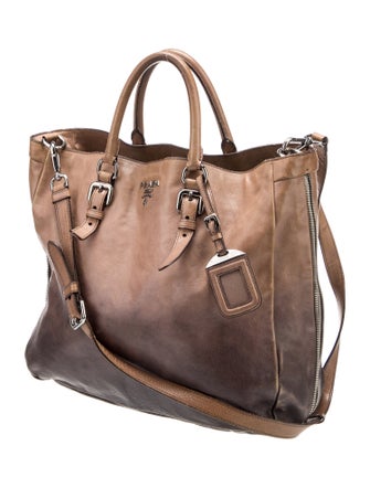 Prada Glace Calf Leather Top Handle Bag