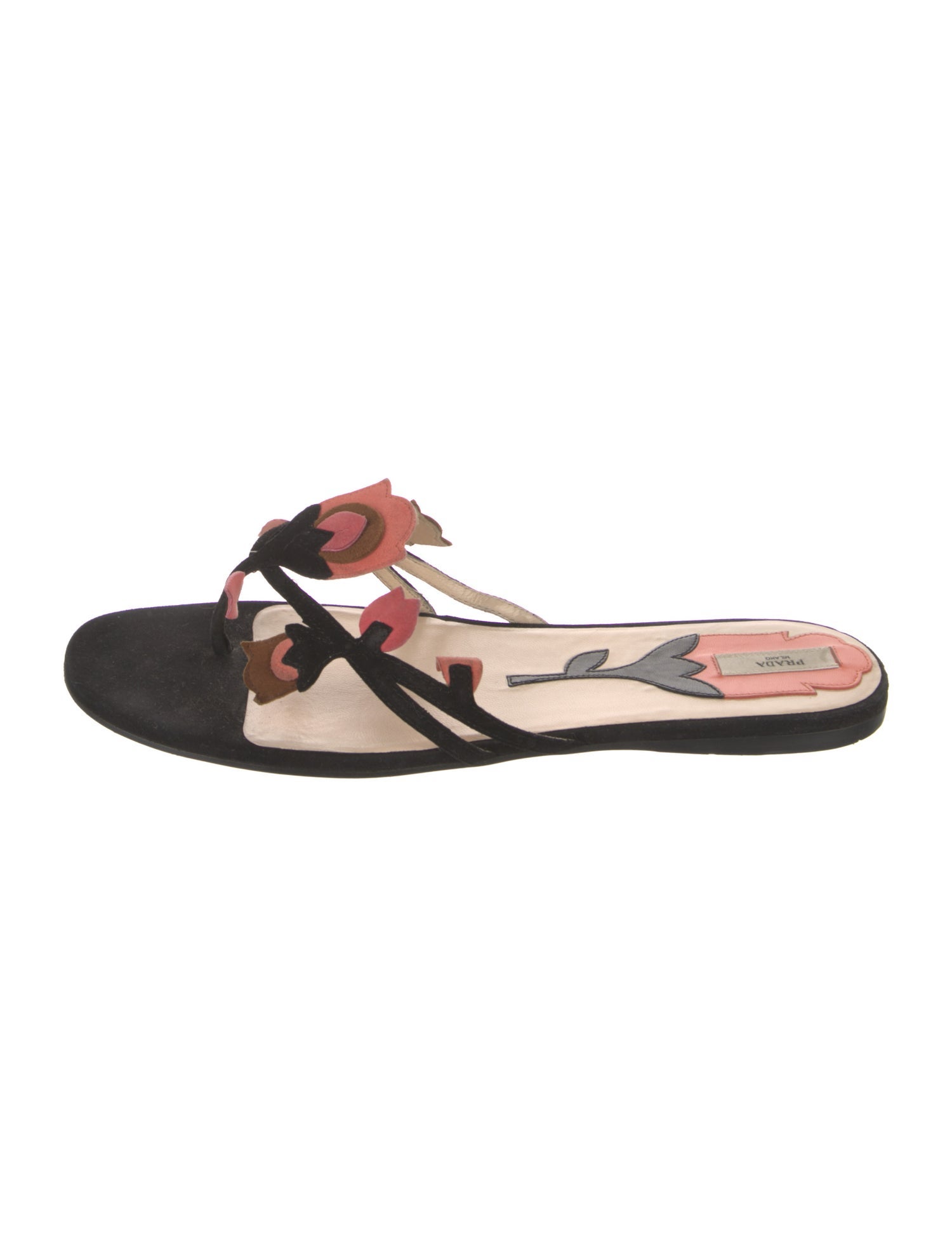 Prada Suede Flip Flops
