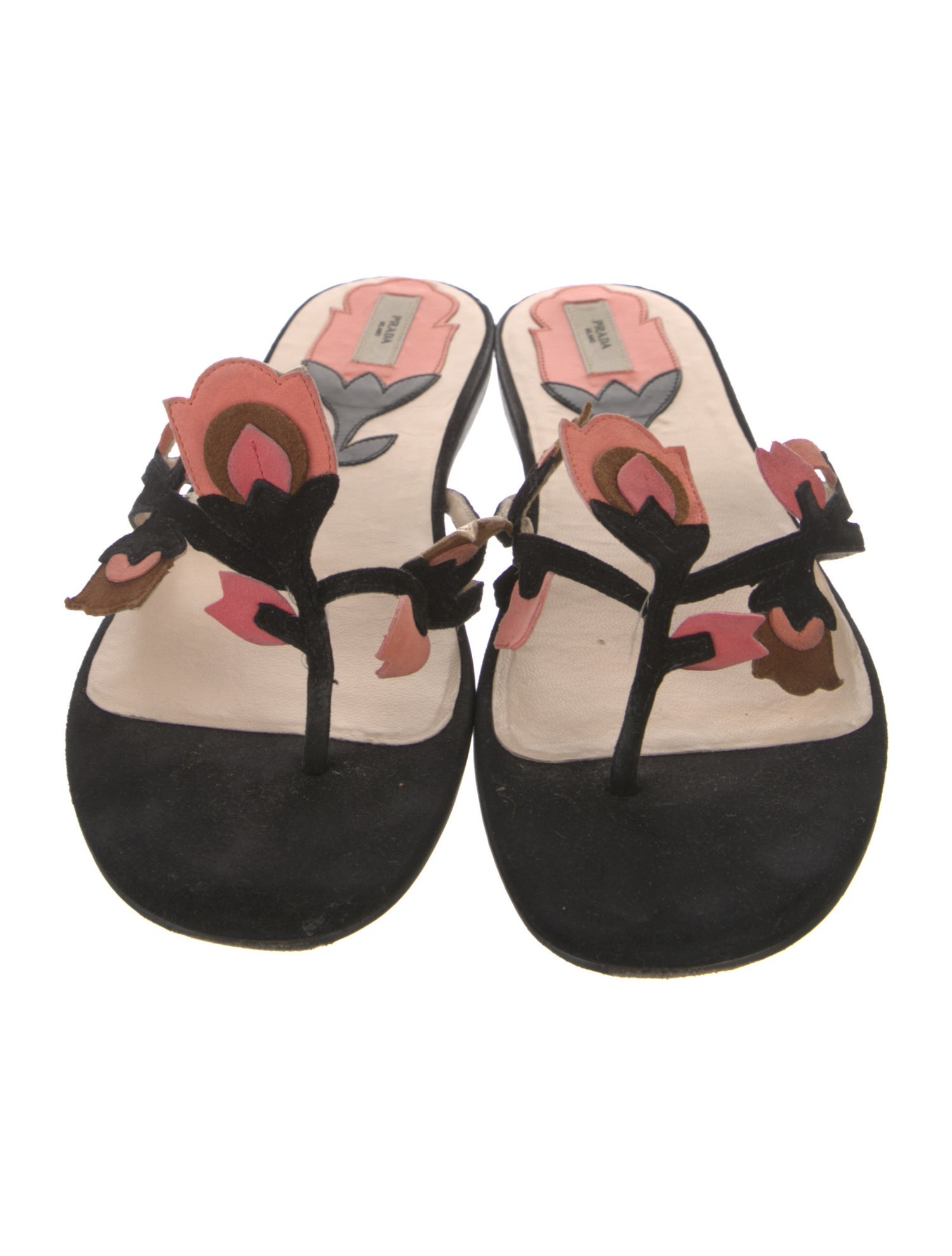 Prada Suede Flip Flops