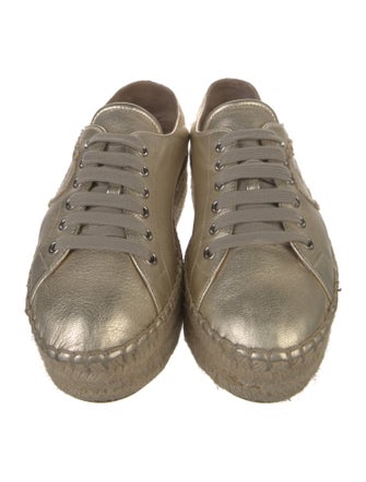 Prada Leather Espadrilles