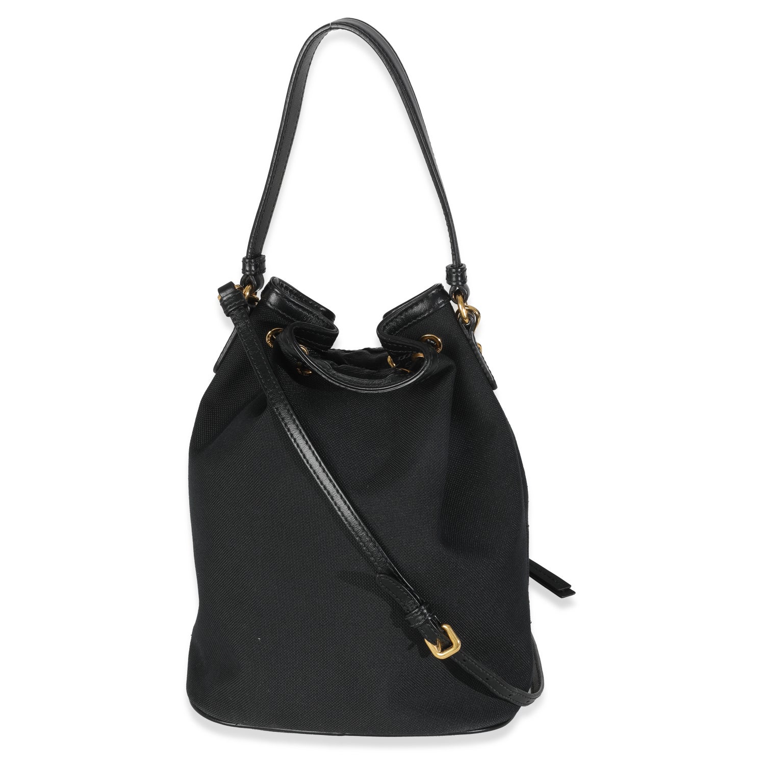 Prada Tessuto Logo Bucket Bag
