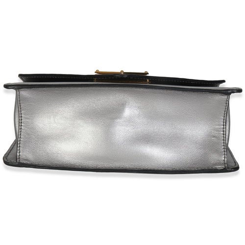 Prada Saffiano Metal Leather Logo Envelope Chain Bag