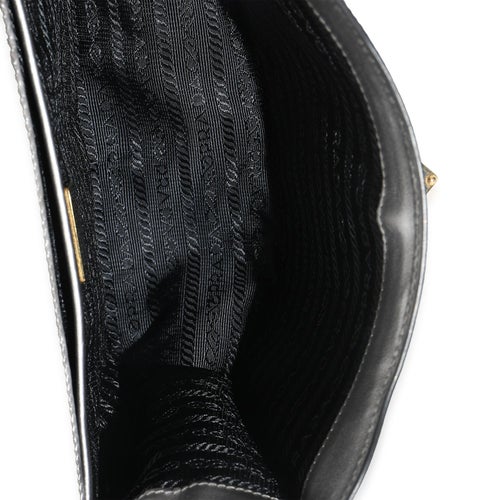 Prada Saffiano Metal Leather Logo Envelope Chain Bag