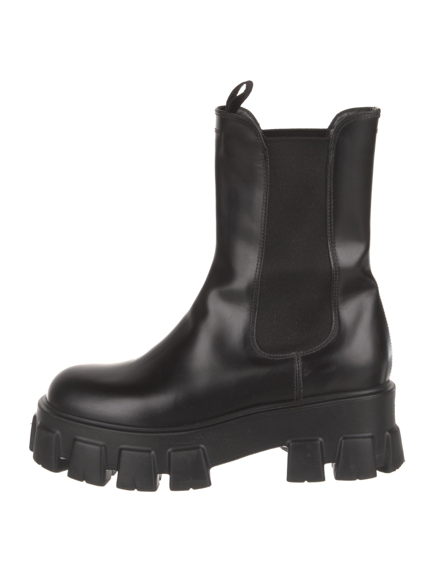 Prada Leather Chelsea Boots