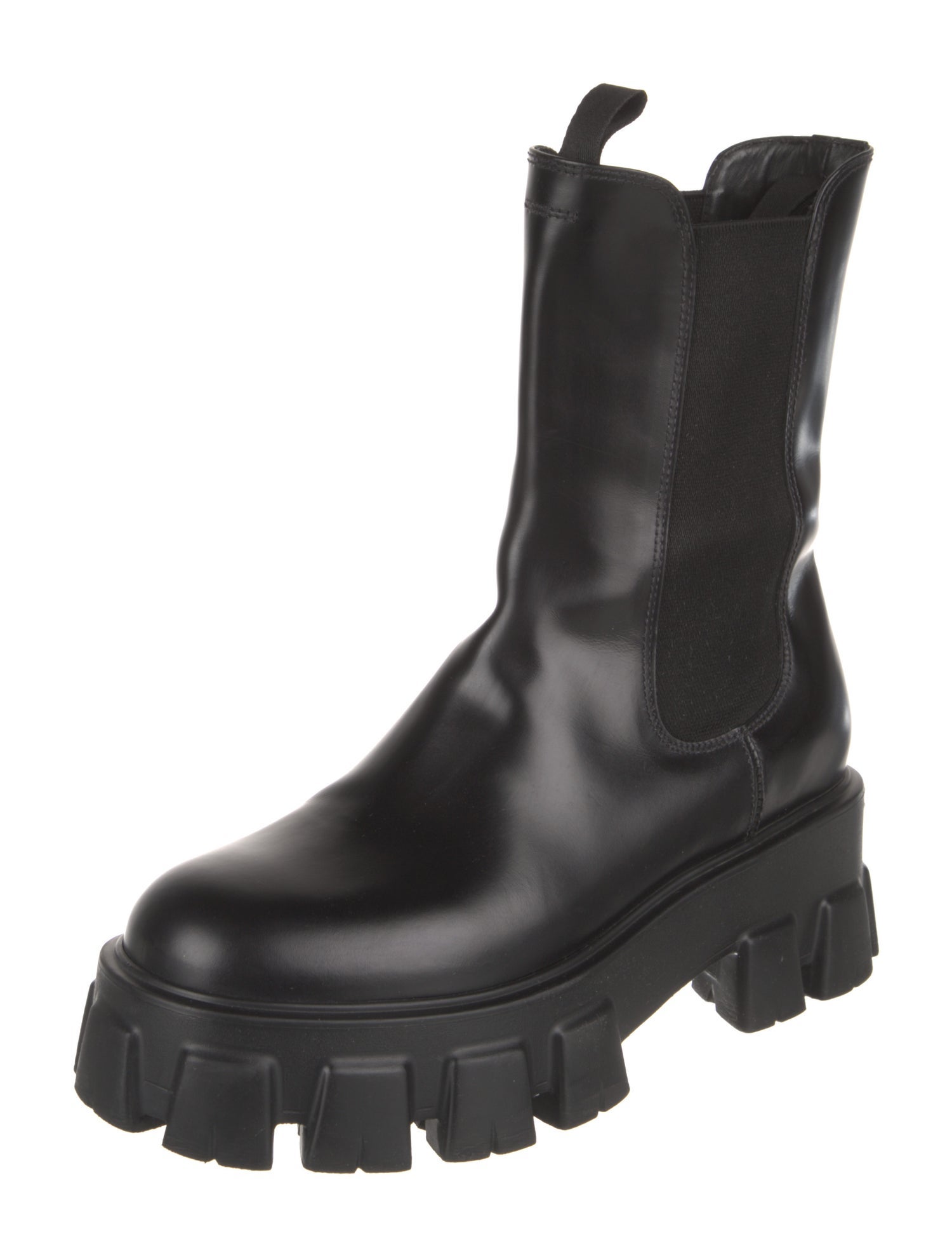 Prada Leather Chelsea Boots