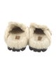 Prada Suede Faux Fur Trim Mules