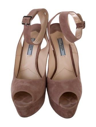 Prada Suede Slingback Pumps