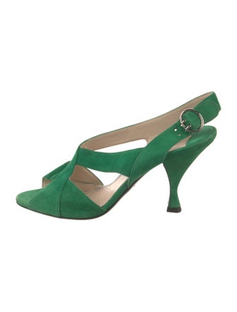 Prada Suede Slingback Sandals