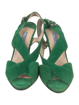 Prada Suede Slingback Sandals