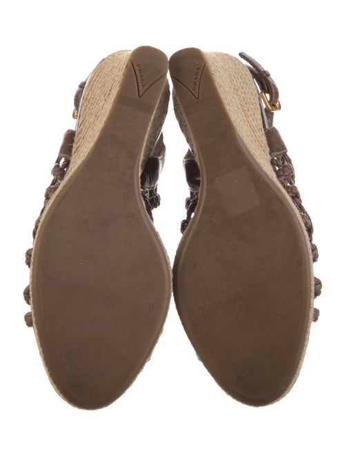 Prada Leather Colorblock Pattern Espadrilles