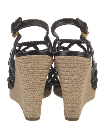 Prada Sport Leather Braided Accents Espadrilles