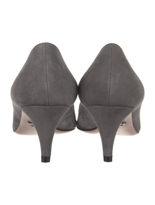 Prada Suede Scalloped Accent Pumps