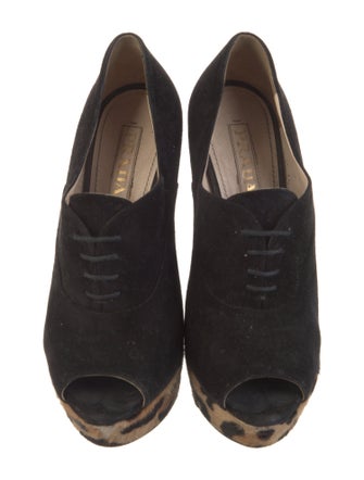 Prada Suede Animal Print Sandals