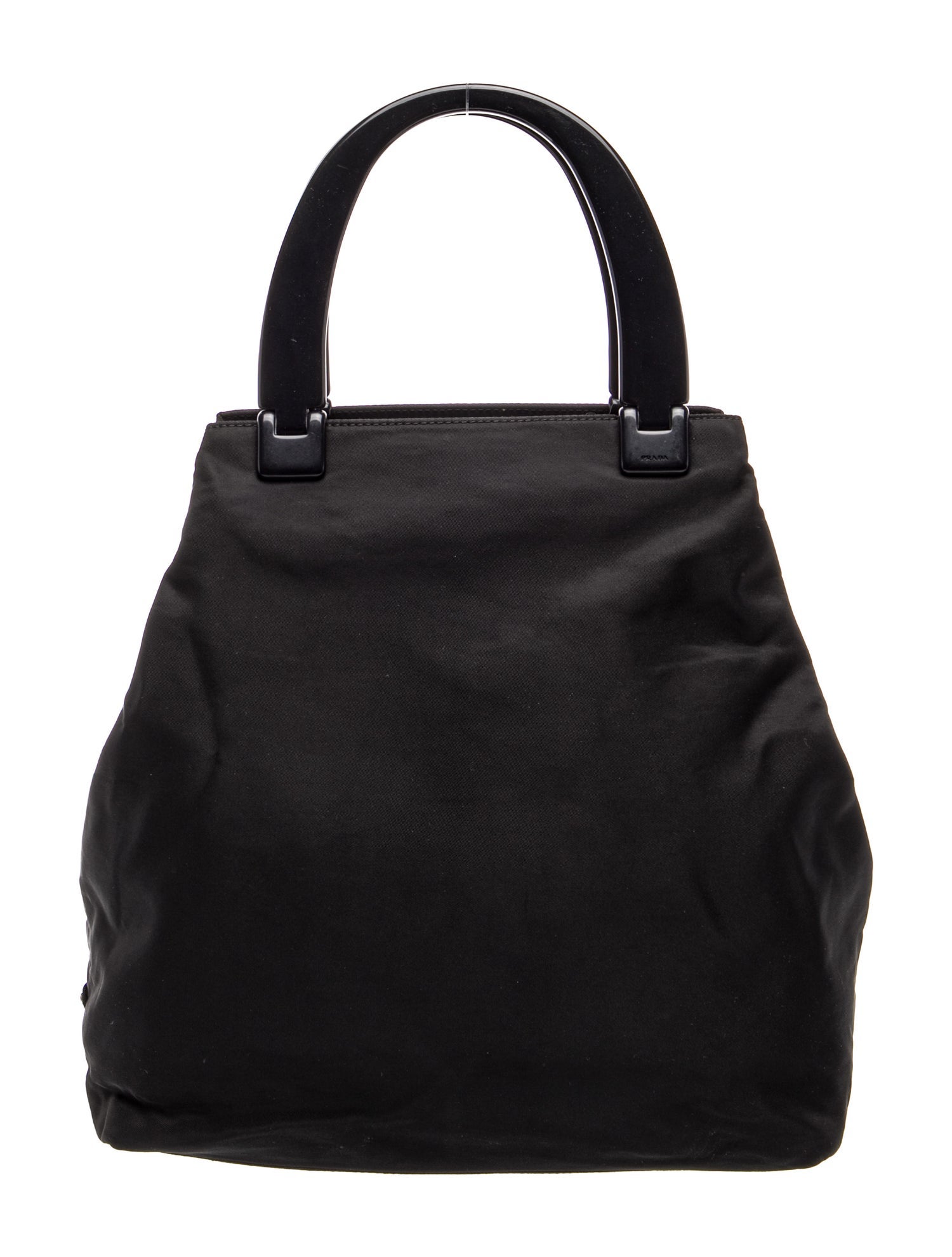 Prada Enameled Metal Triangle Tote