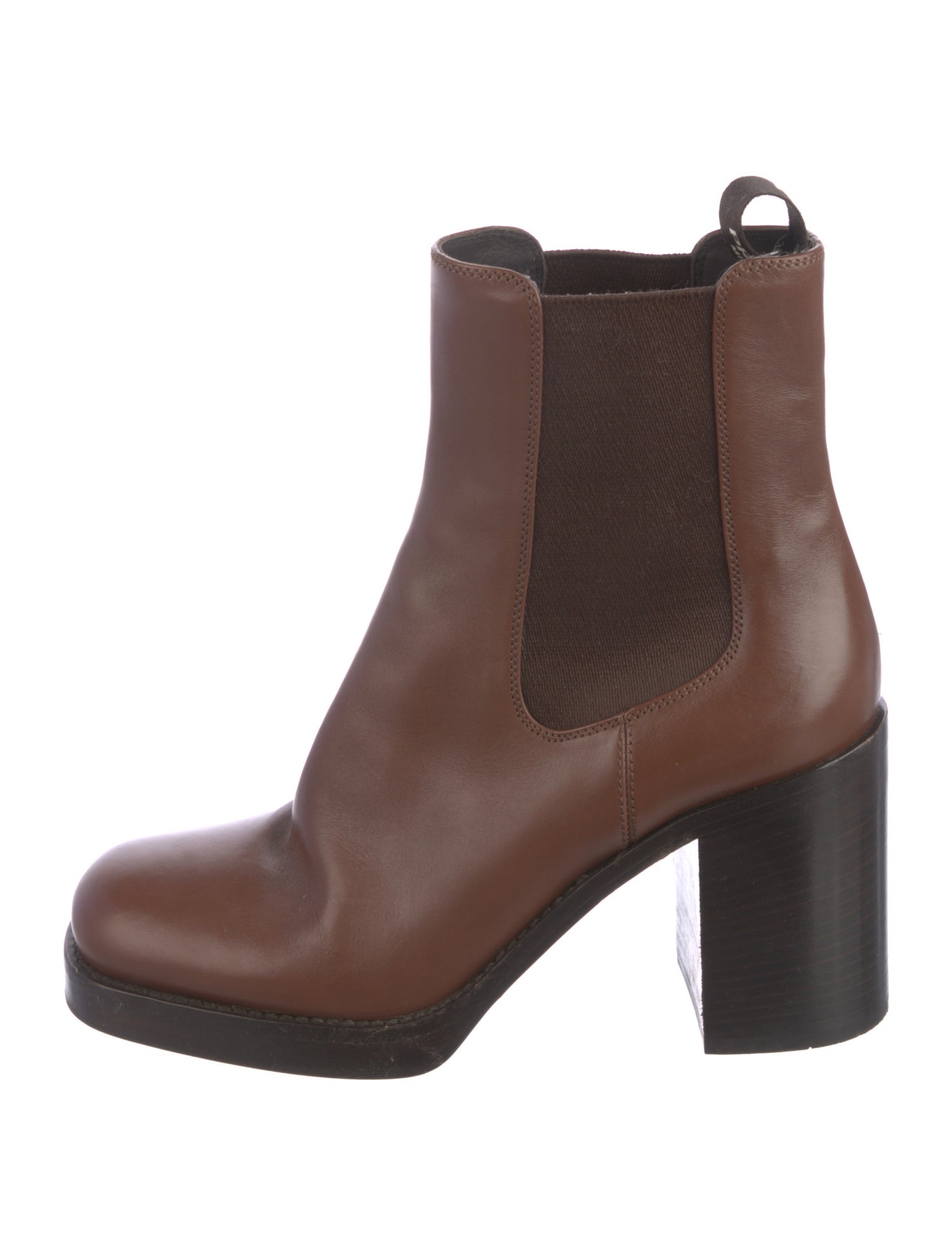 Prada Leather Chelsea Boots