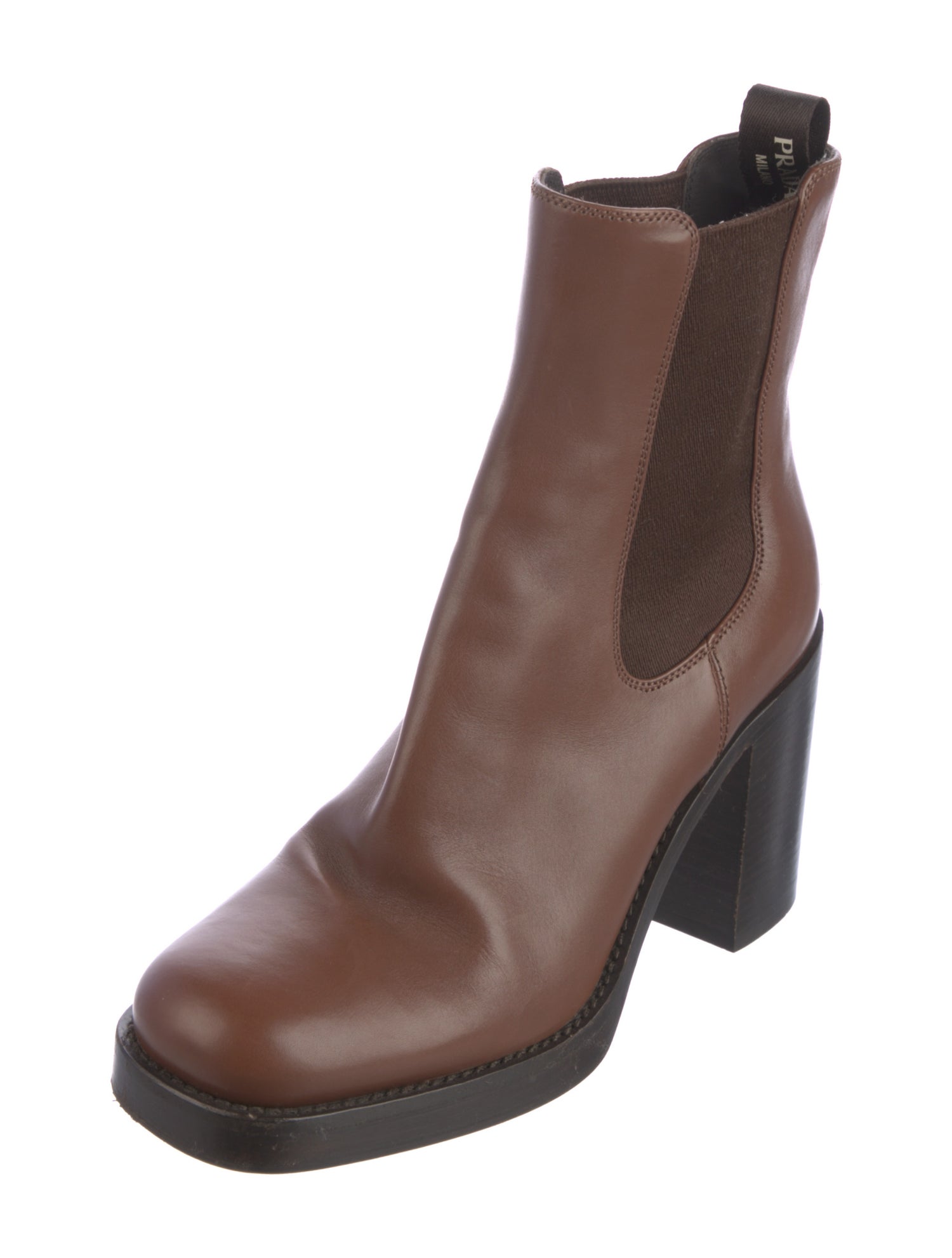 Prada Leather Chelsea Boots