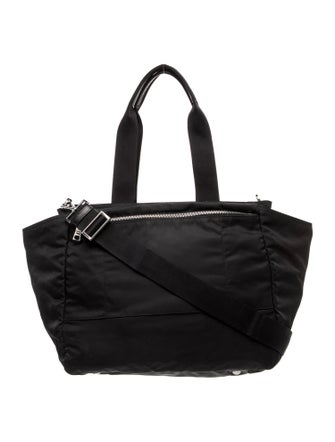 Prada Tessuto Enameled Metal Triangle Diaper Bag